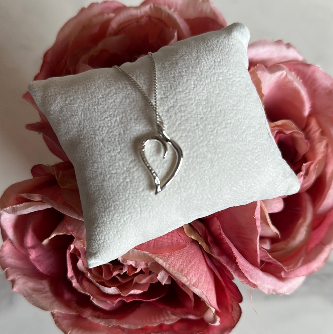 Tiffany & Co. Elsa Peretti open heart necklace in sterling silver