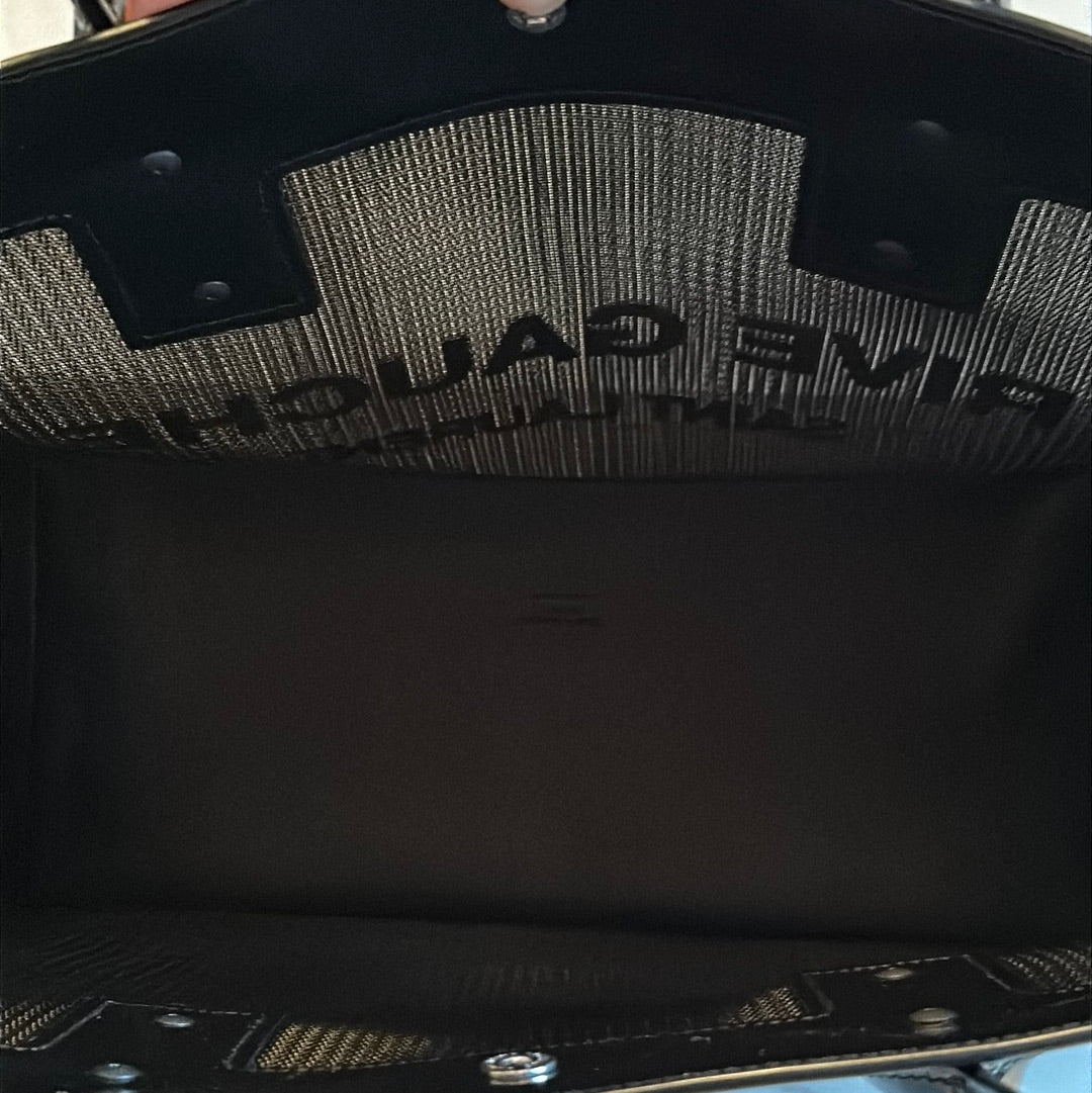 New Saint Laurent Rive Gauche Chevron-Knit Mesh Tote Bag