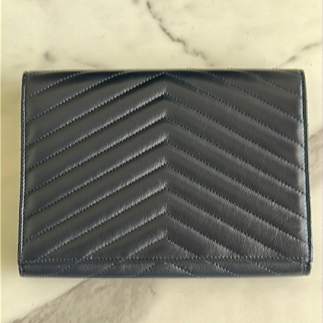 Saint Laurent
Cassandre Matelassé Flap Pouch In Lambskin, New in Box