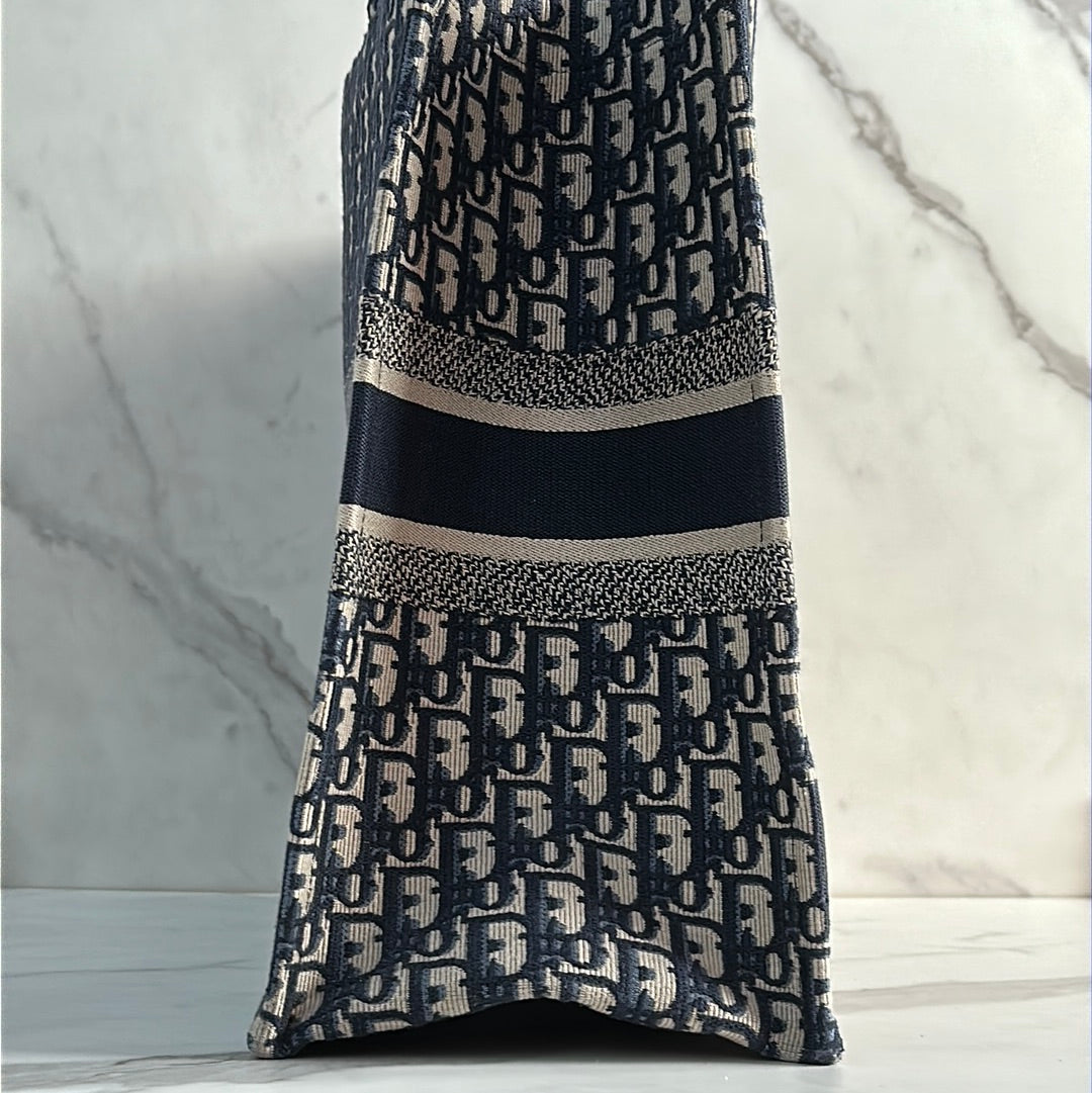 Christian Dior Large Book Tote Blue, Preowned