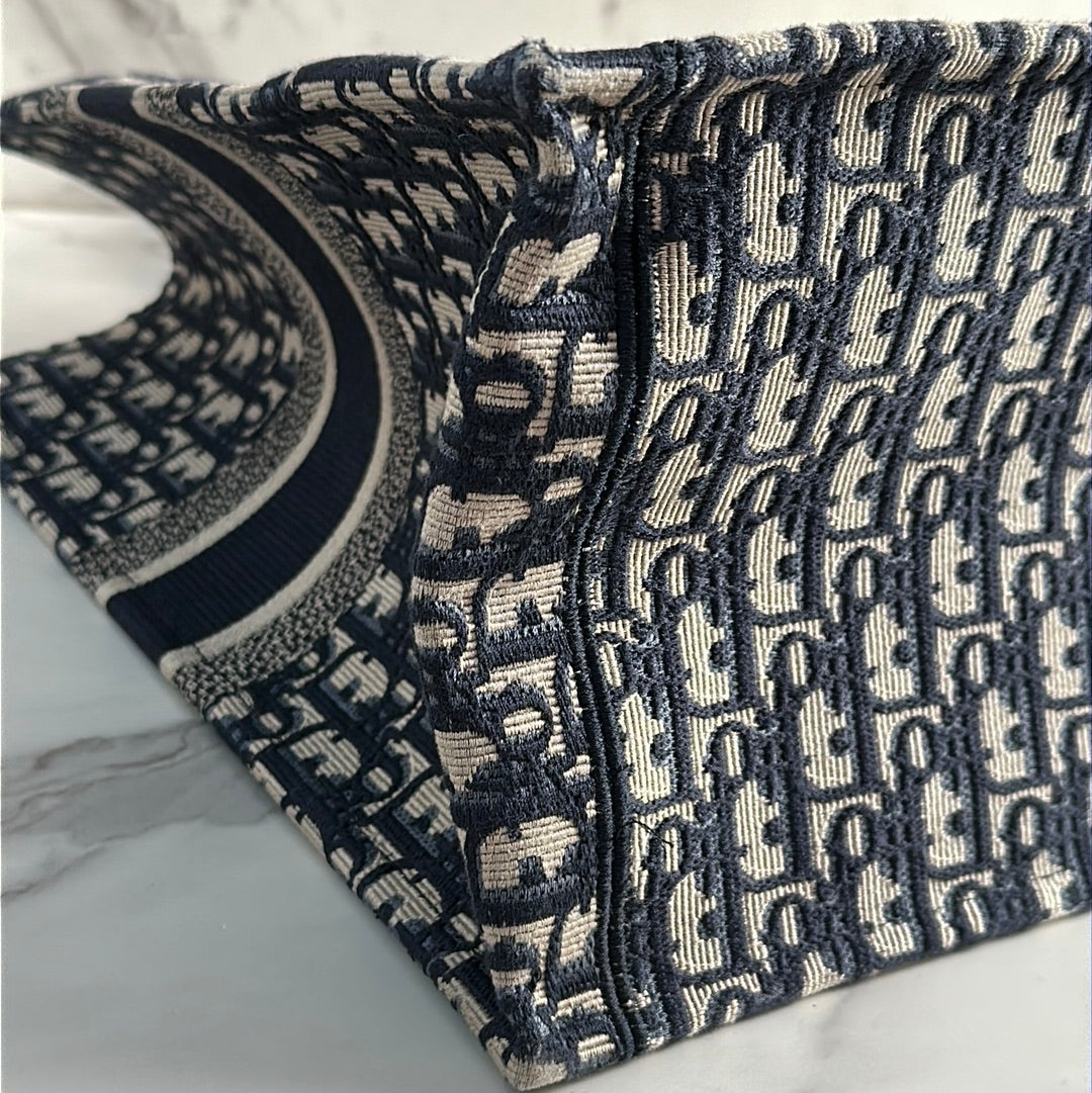 Christian Dior Large Book Tote Blue, Preowned