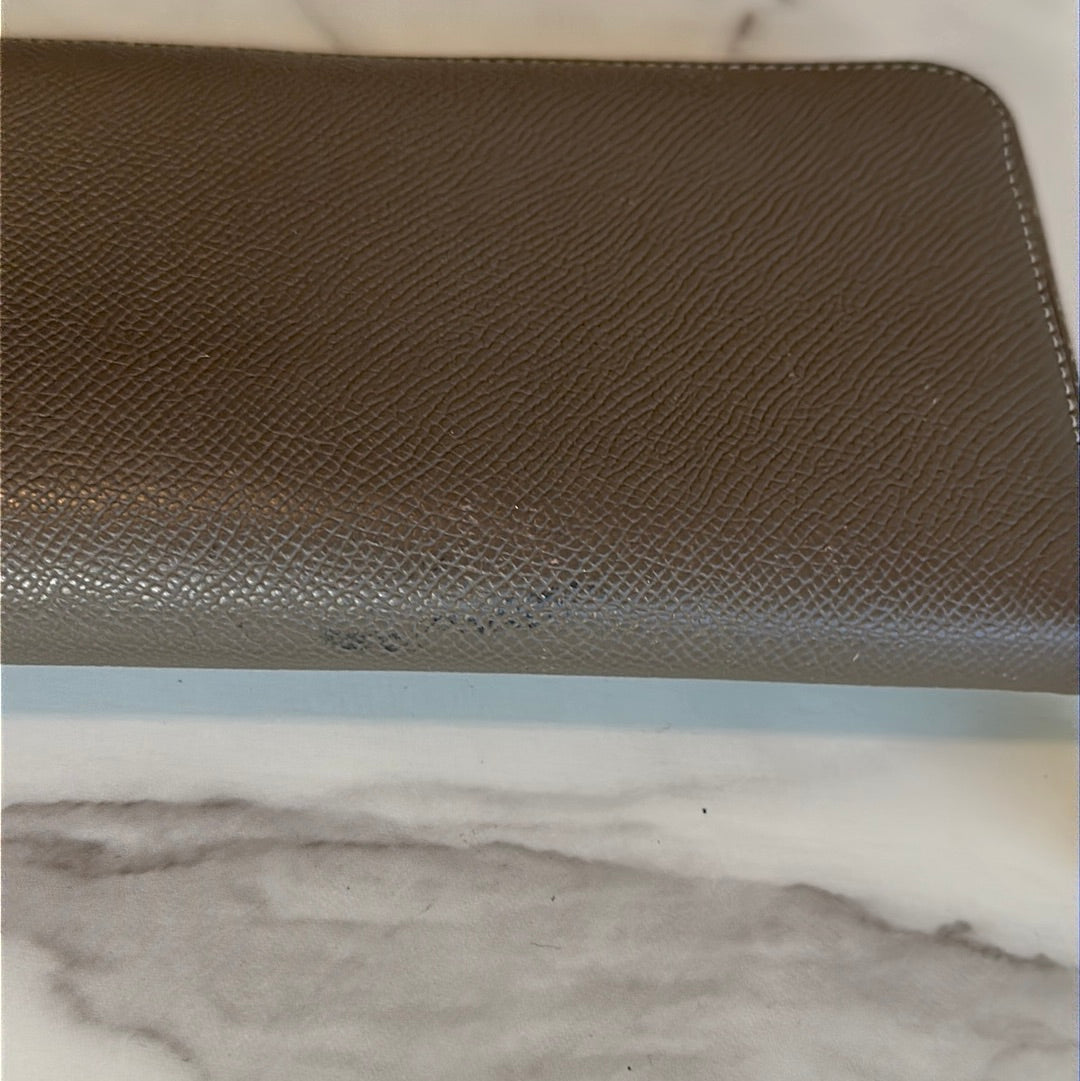 Hermes Azap Zip Around Epsom long wallet, Preowned