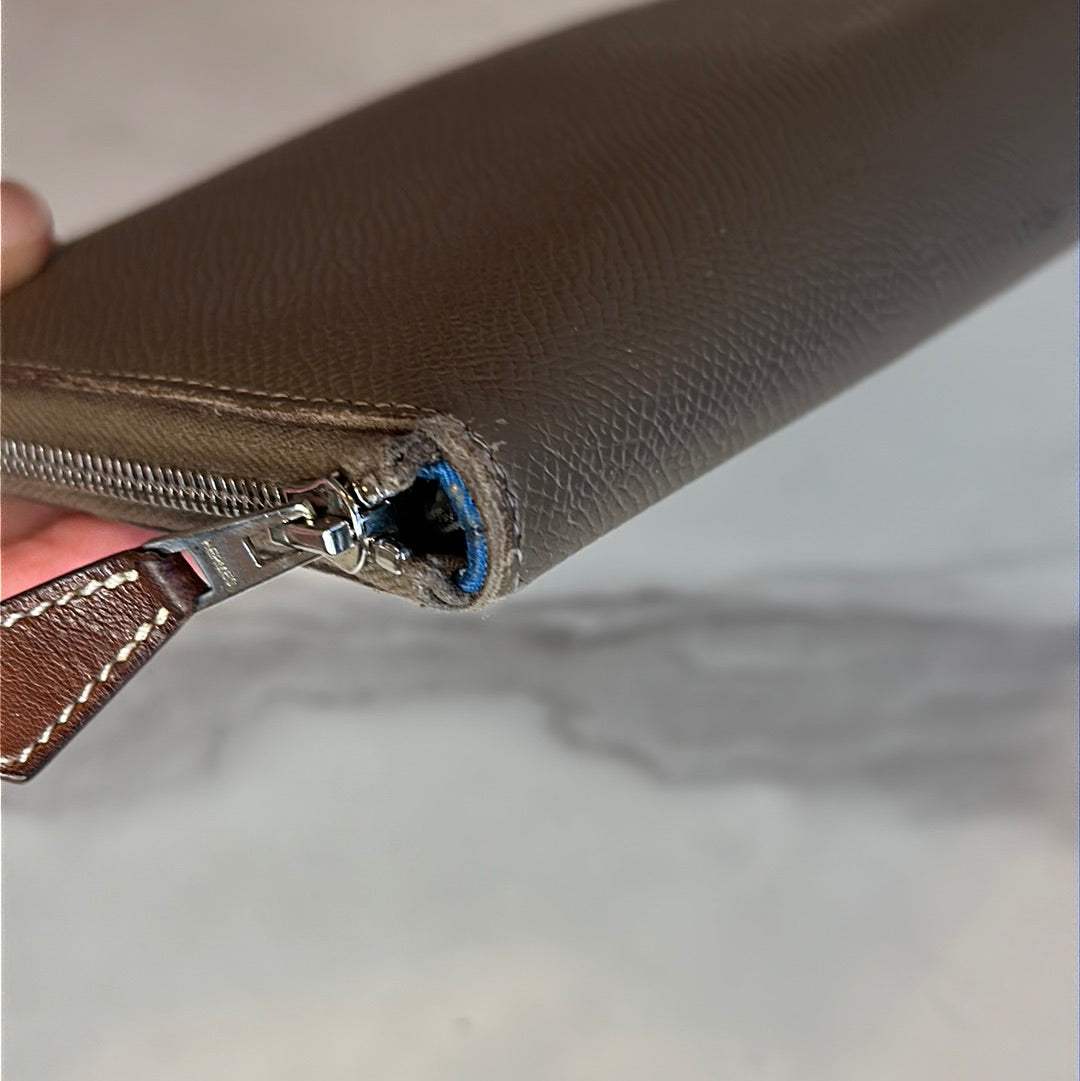 Hermes Azap Zip Around Epsom long wallet, Preowned