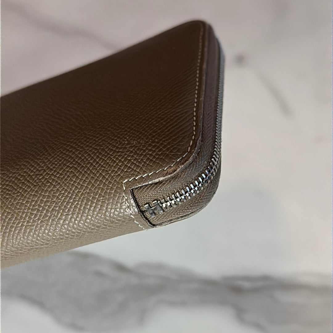 Hermes Azap Zip Around Epsom long wallet, Preowned