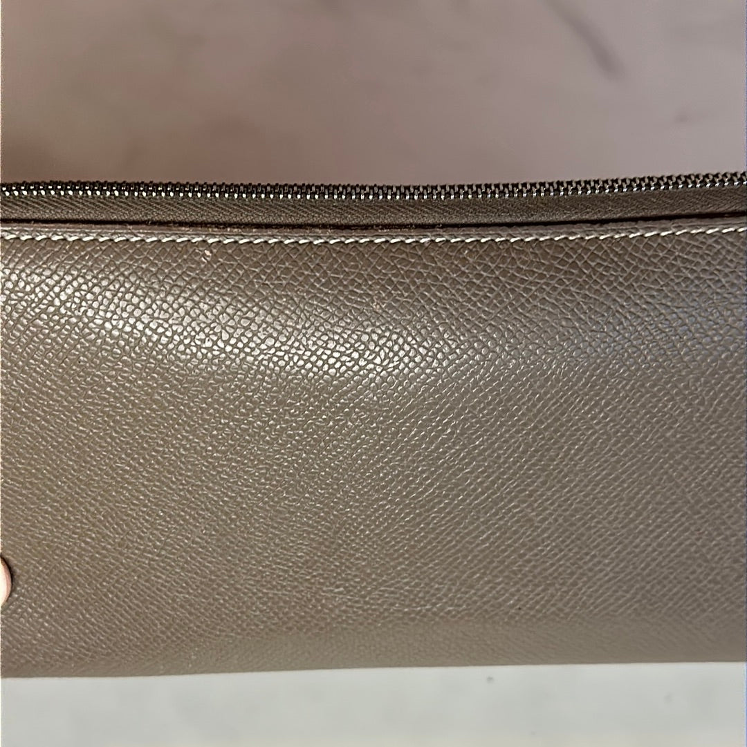 Hermes Azap Zip Around Epsom long wallet, Preowned
