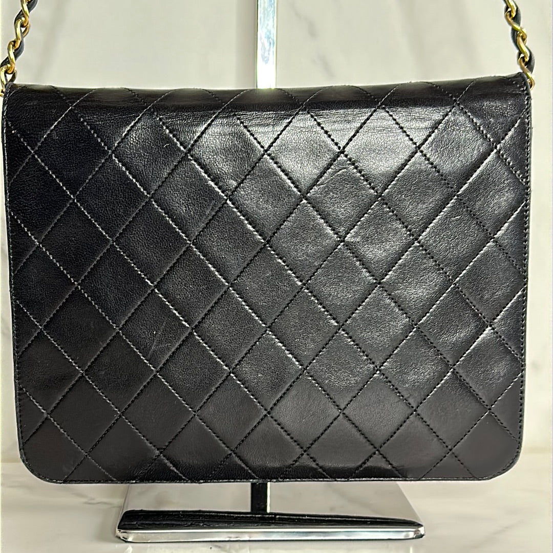 Chanel Small Flap Quilted Lambskin Chain Bag, Preowned