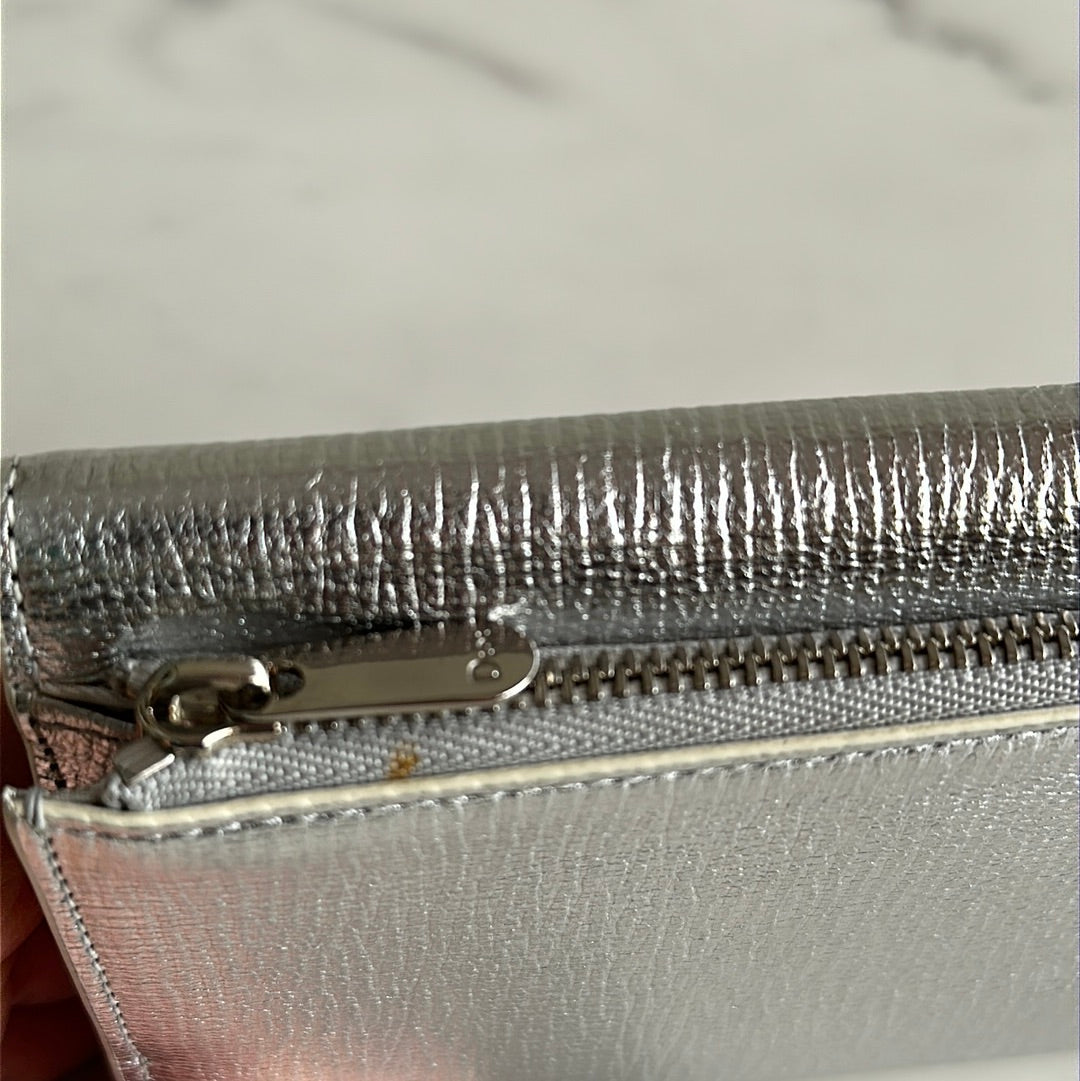 Christian Dior silver wallet, preowned