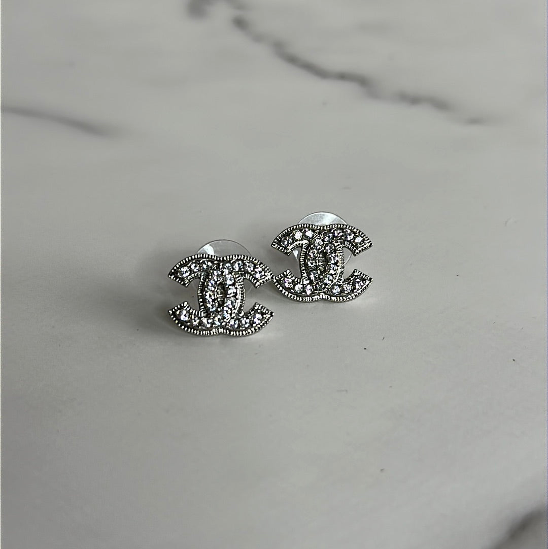 Chanel Rhinestone Earrings