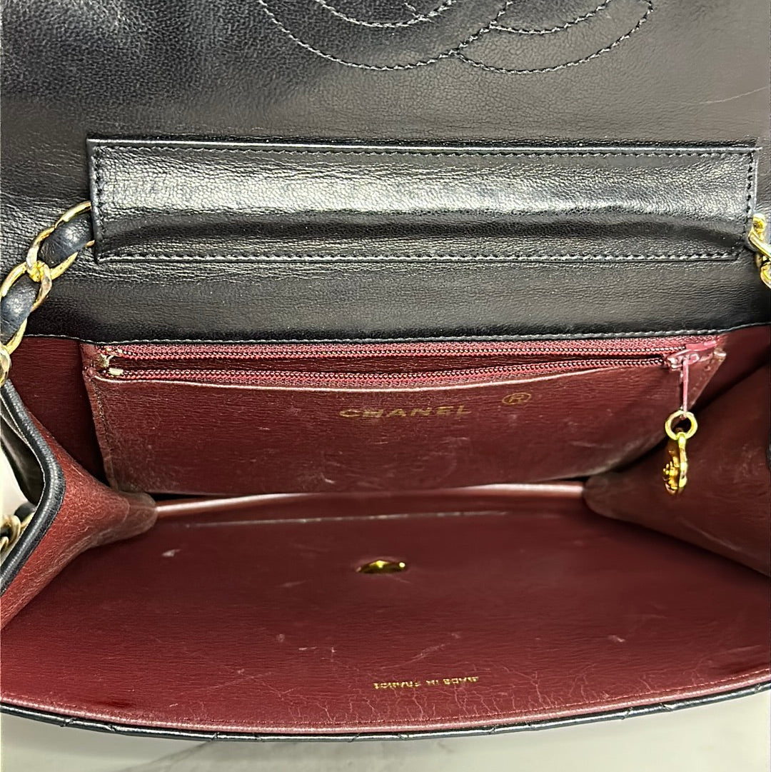 Chanel Small Flap Quilted Lambskin Chain Bag, Preowned