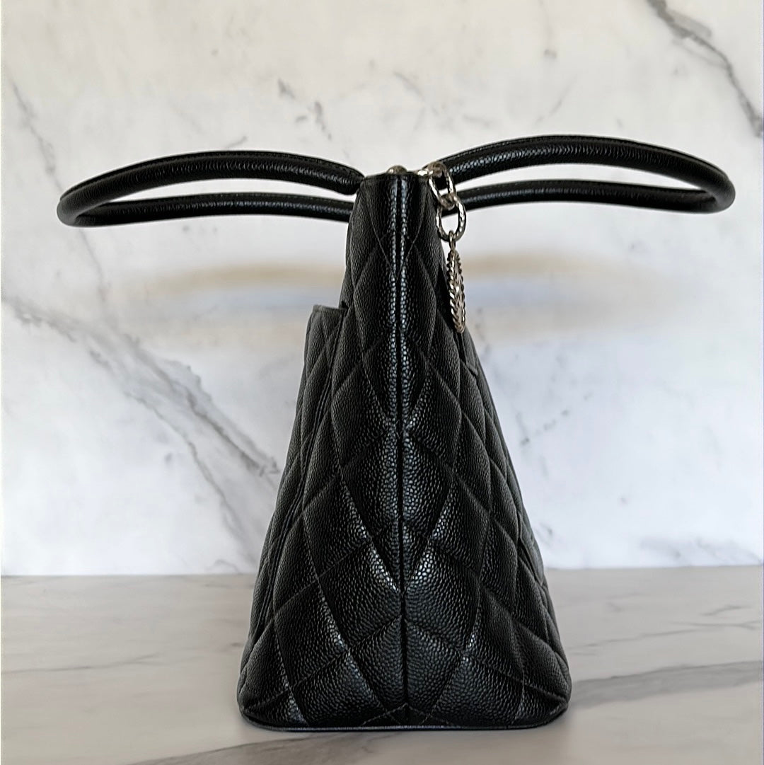 Chanel Matelasse CC Caviar Tote Bag, Preowned