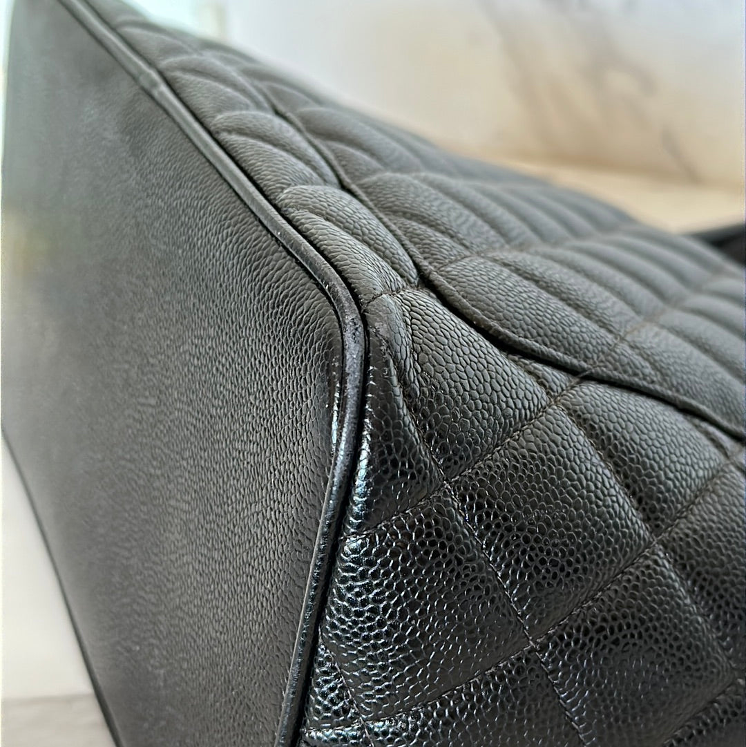 Chanel Matelasse CC Caviar Tote Bag, Preowned