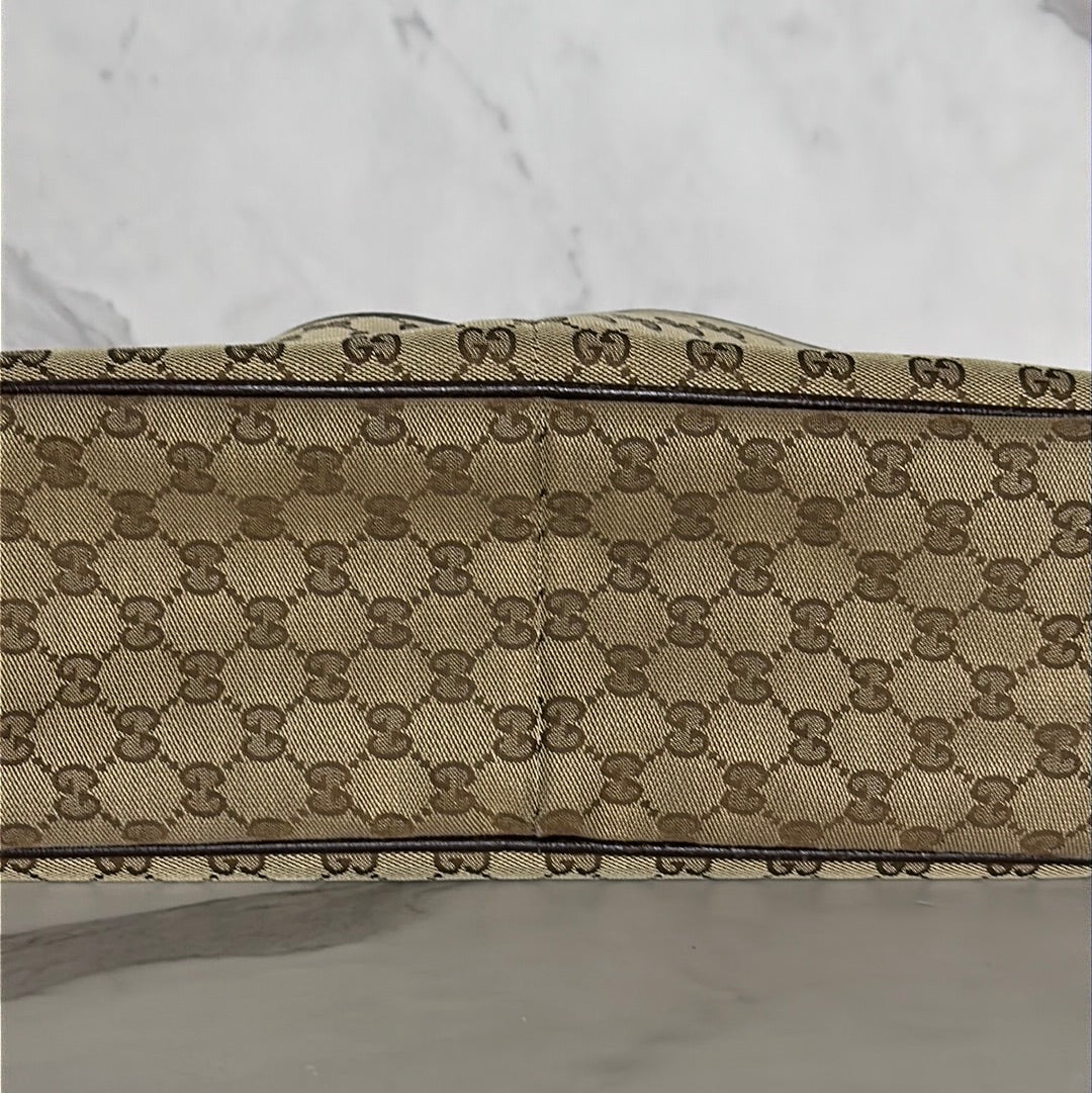 Gucci Diaper Crossbody GG Canvas Bag, Preowned