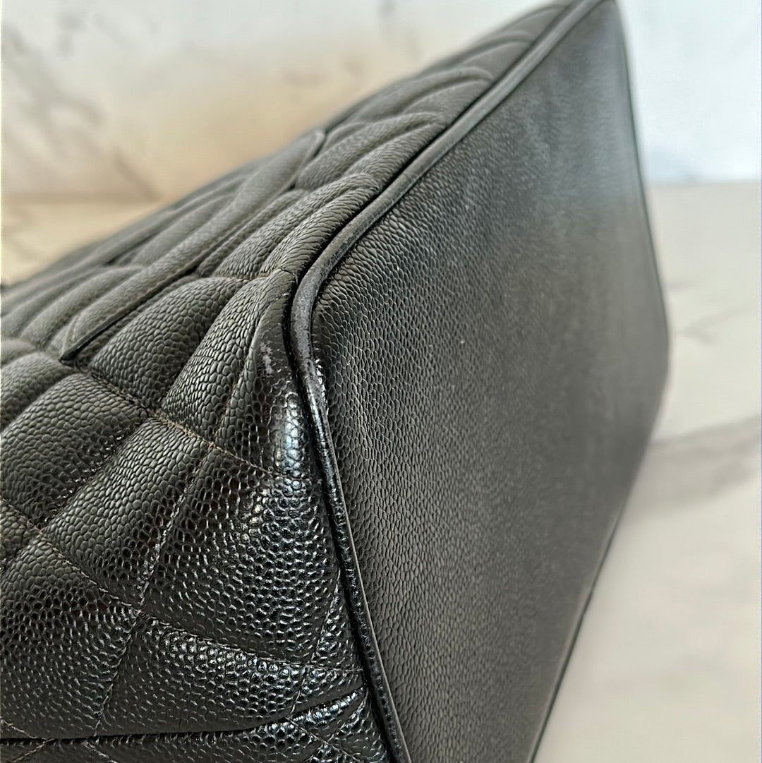 Chanel Matelasse CC Caviar Tote Bag, Preowned