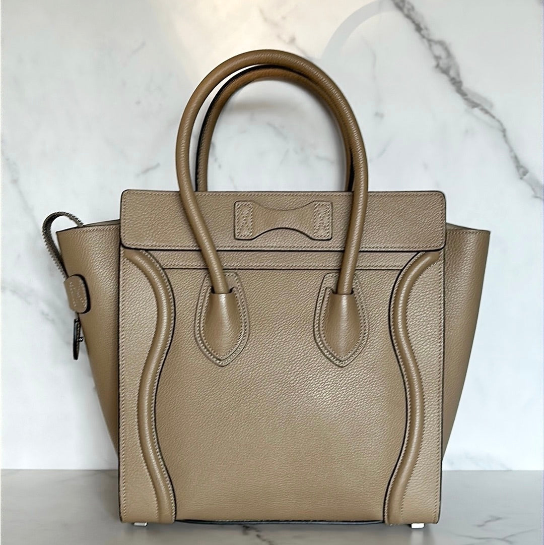 Celine Luggage Micro Shopper, Preowned