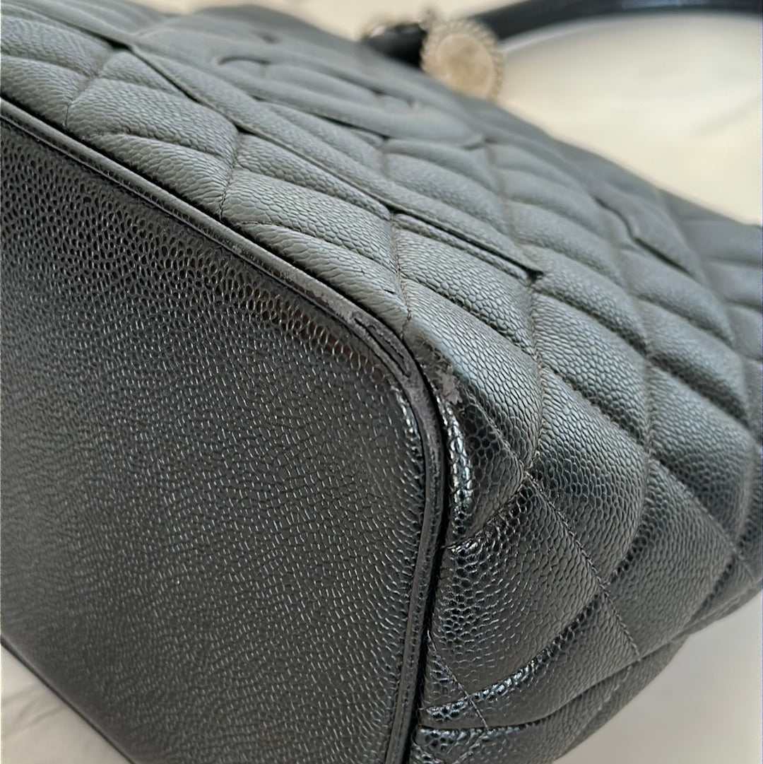 Chanel Matelasse CC Caviar Tote Bag, Preowned