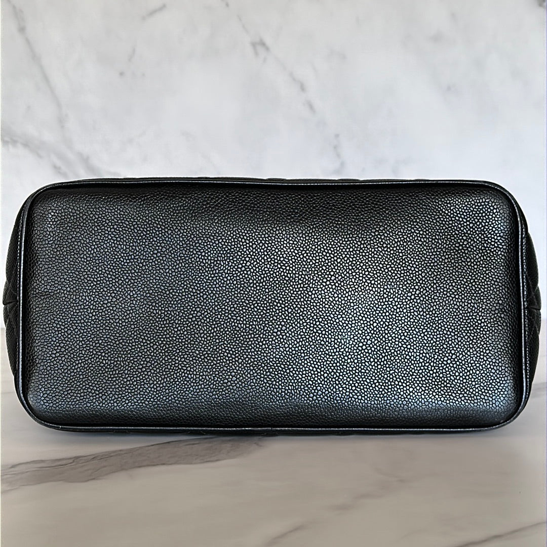 Chanel Matelasse CC Caviar Tote Bag, Preowned