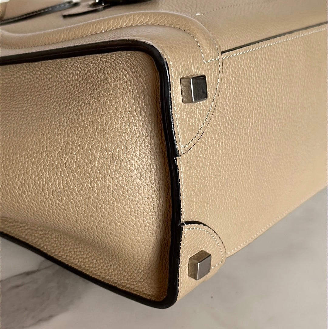 Celine Luggage Micro Shopper, Preowned