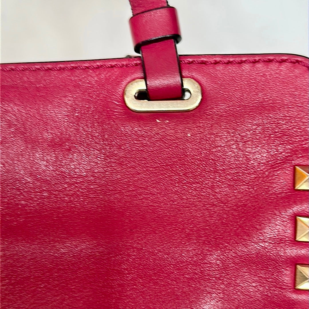 Valentino Vitelli Small Rockstud Tote, Preowned