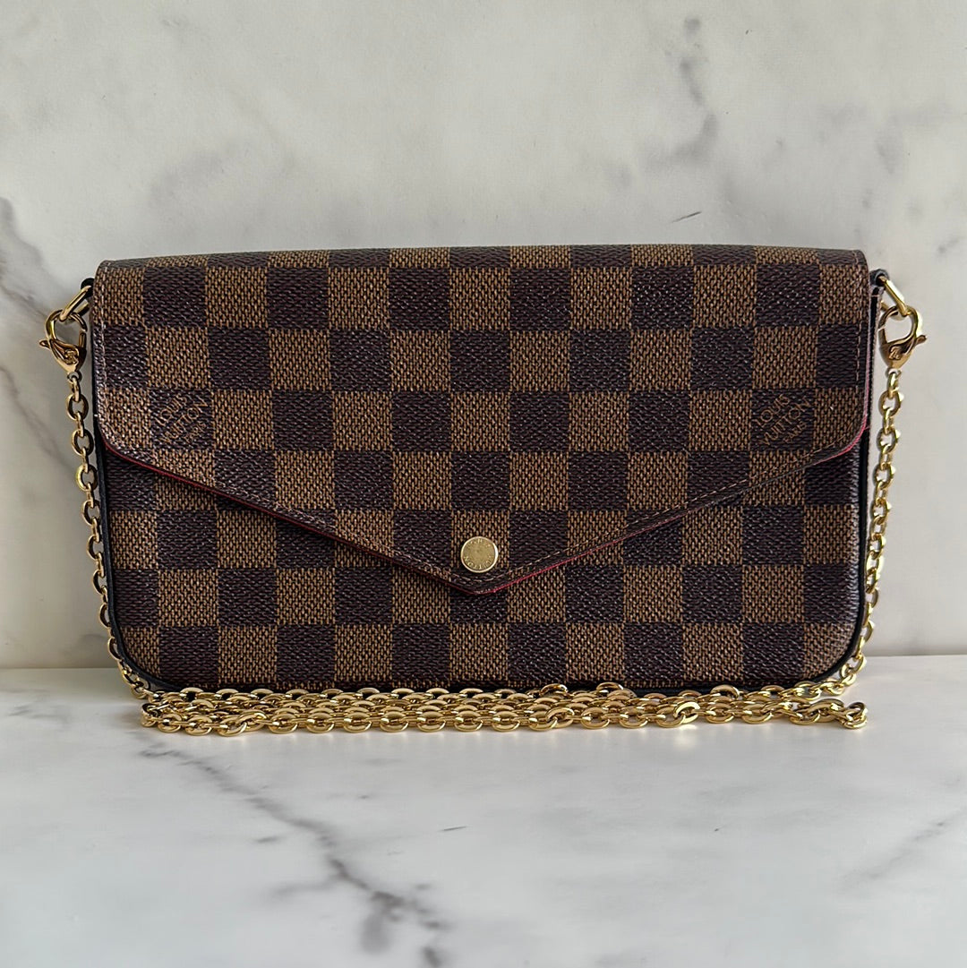 Louis Vuitton Damier Ebene Félicie Pochette, Preowned