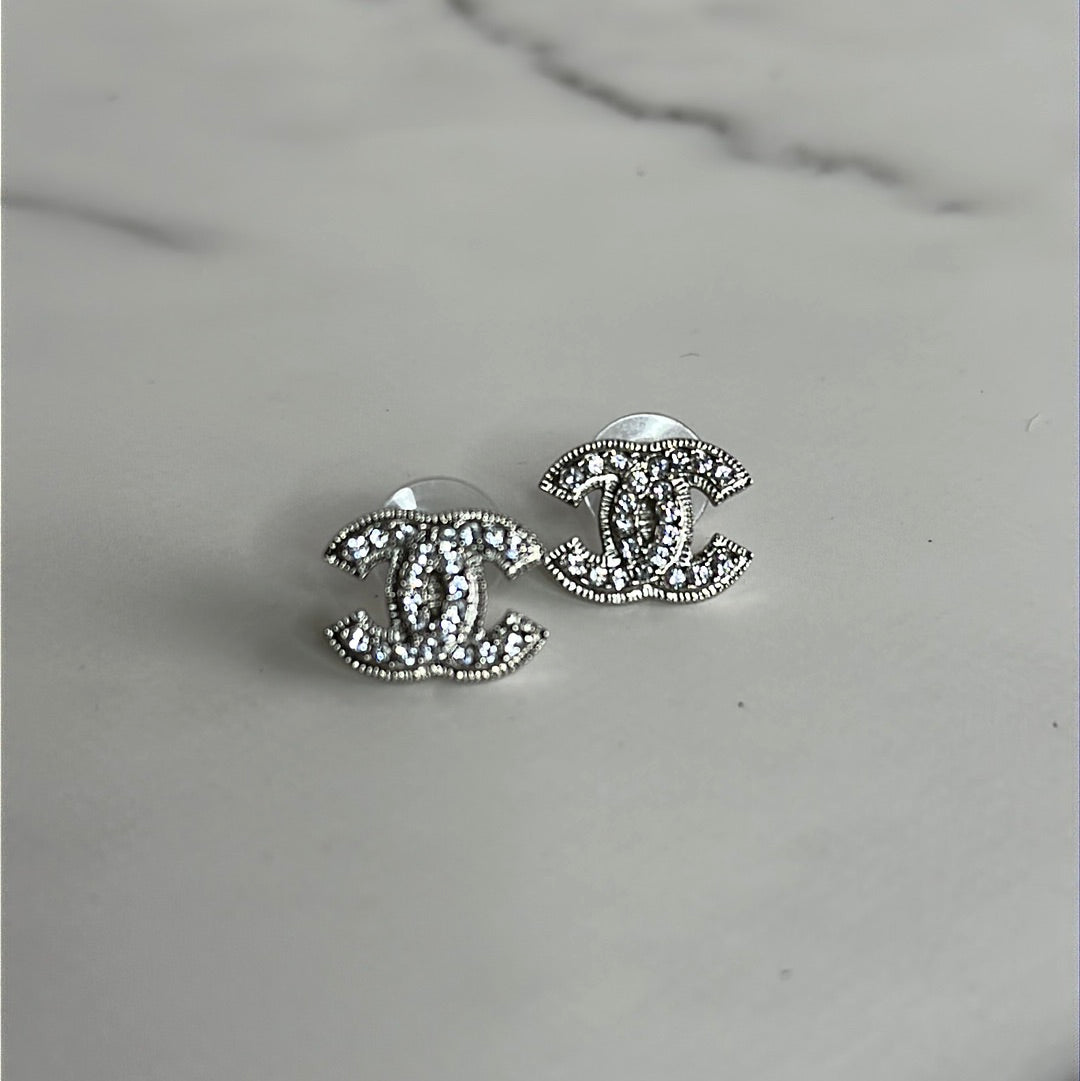 Chanel Rhinestone Earrings
