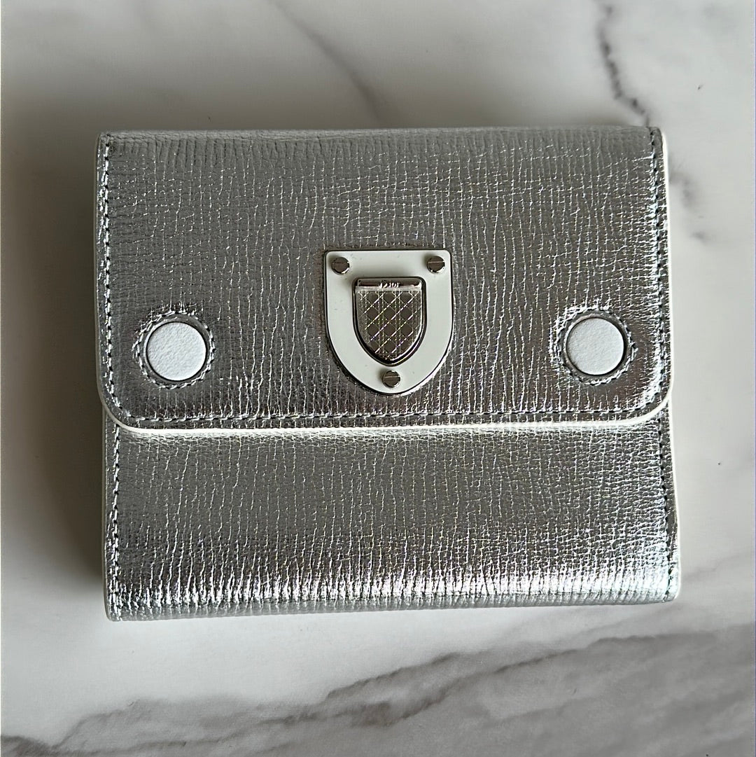 Christian Dior silver wallet, preowned
