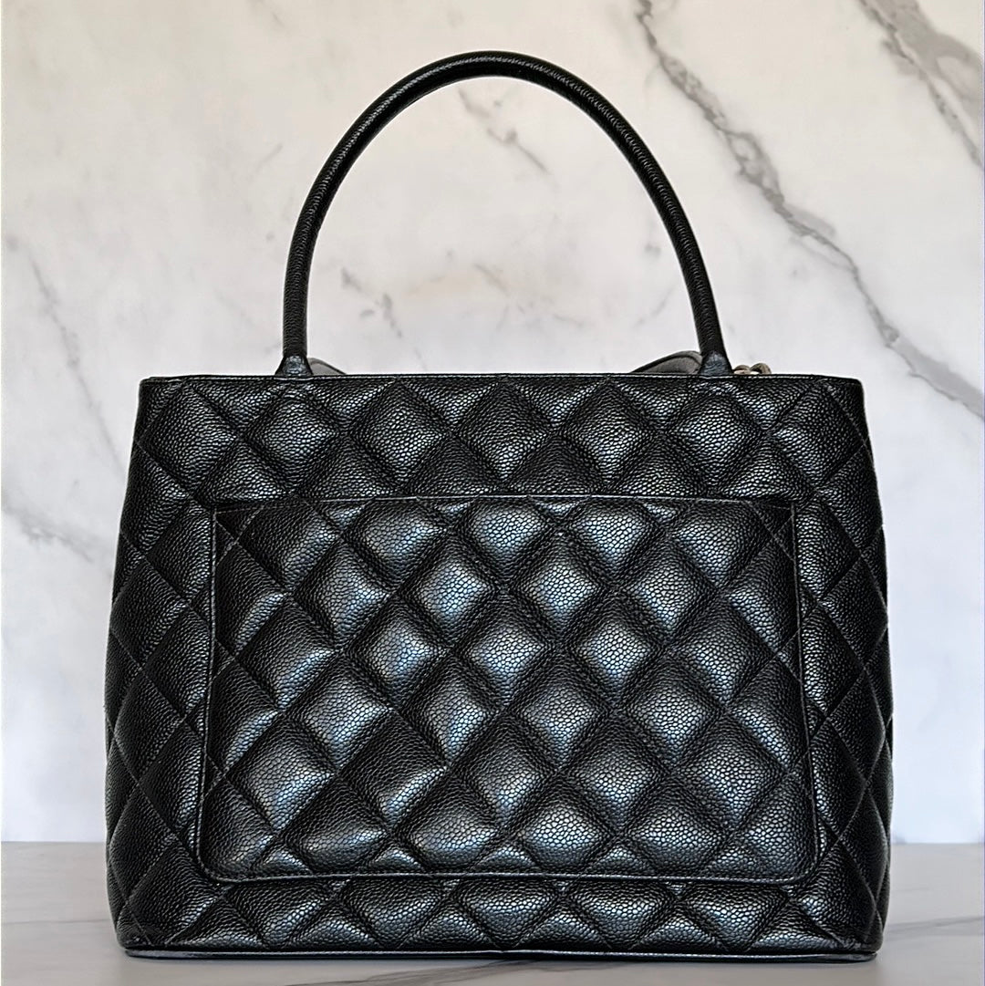Chanel Matelasse CC Caviar Tote Bag, Preowned