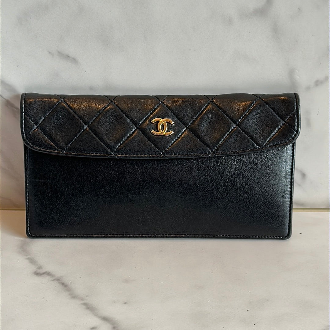 Chanel Matelasse pouch black, preowned