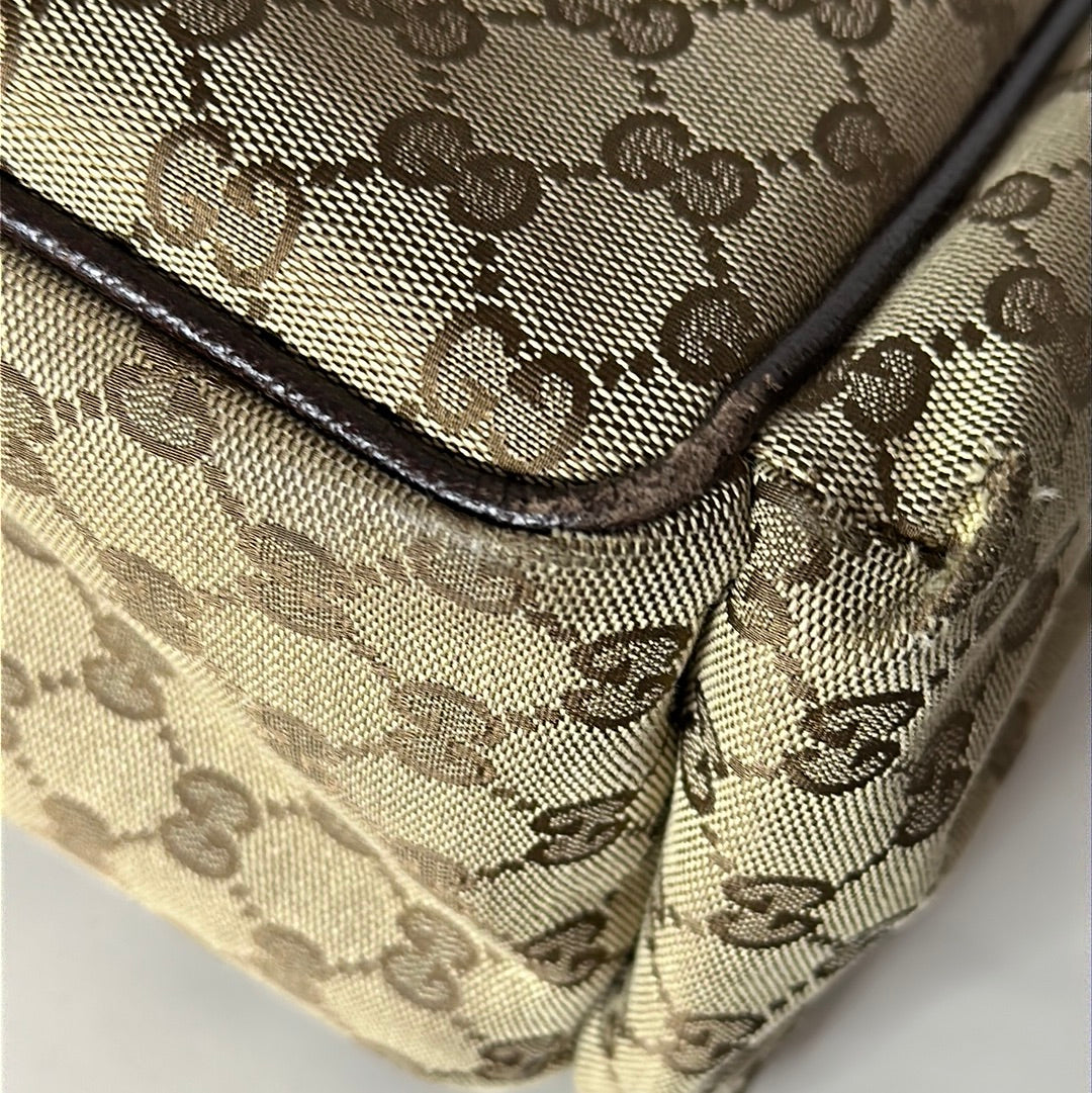 Gucci Diaper Crossbody GG Canvas Bag, Preowned