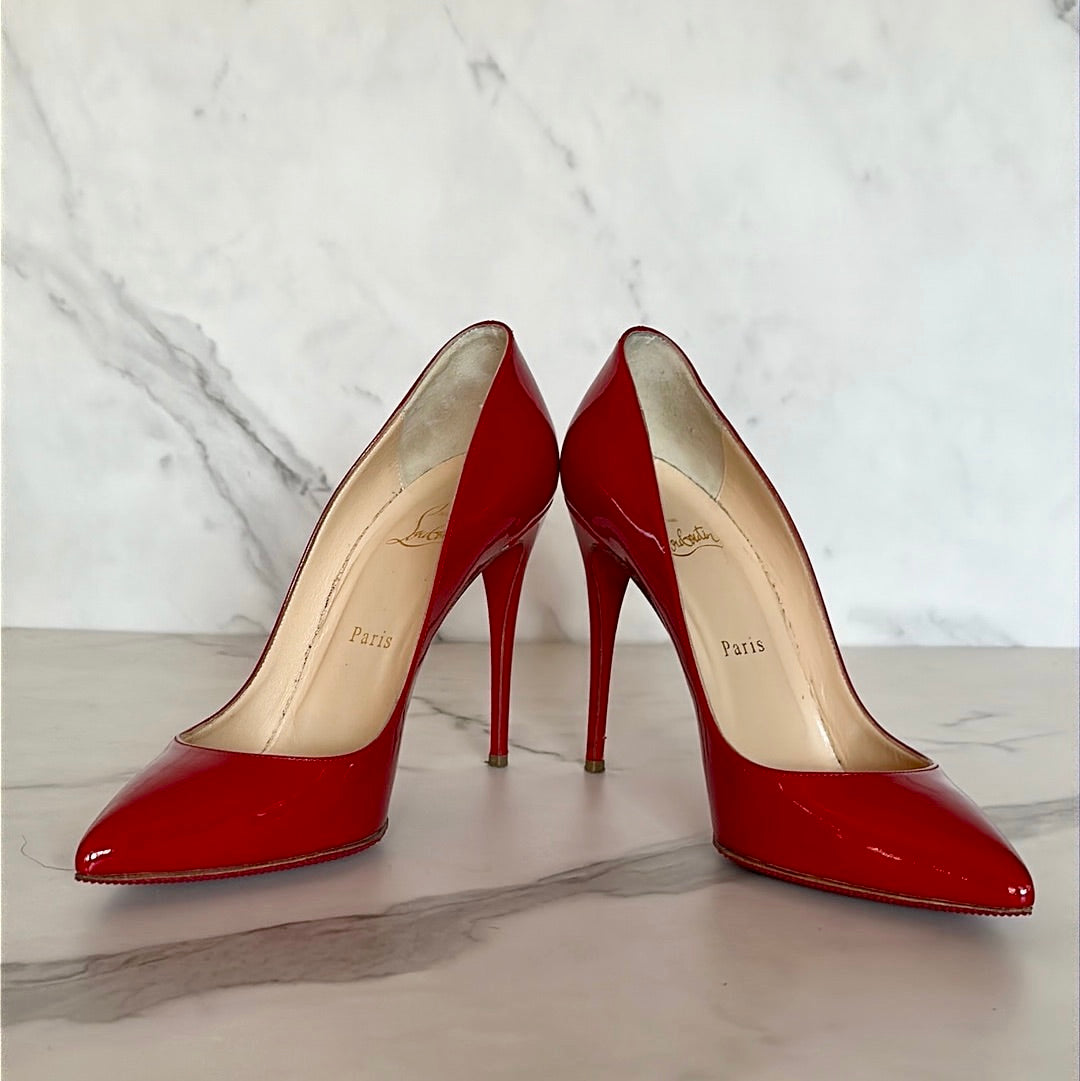 Louboutin Pigalle 100 Patent Leather 38.5, Preowned