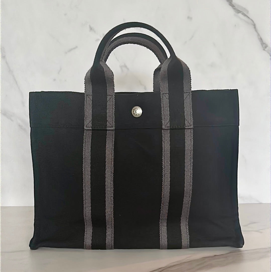 Hermes Canvas Fourre Tote Pm, Preowned